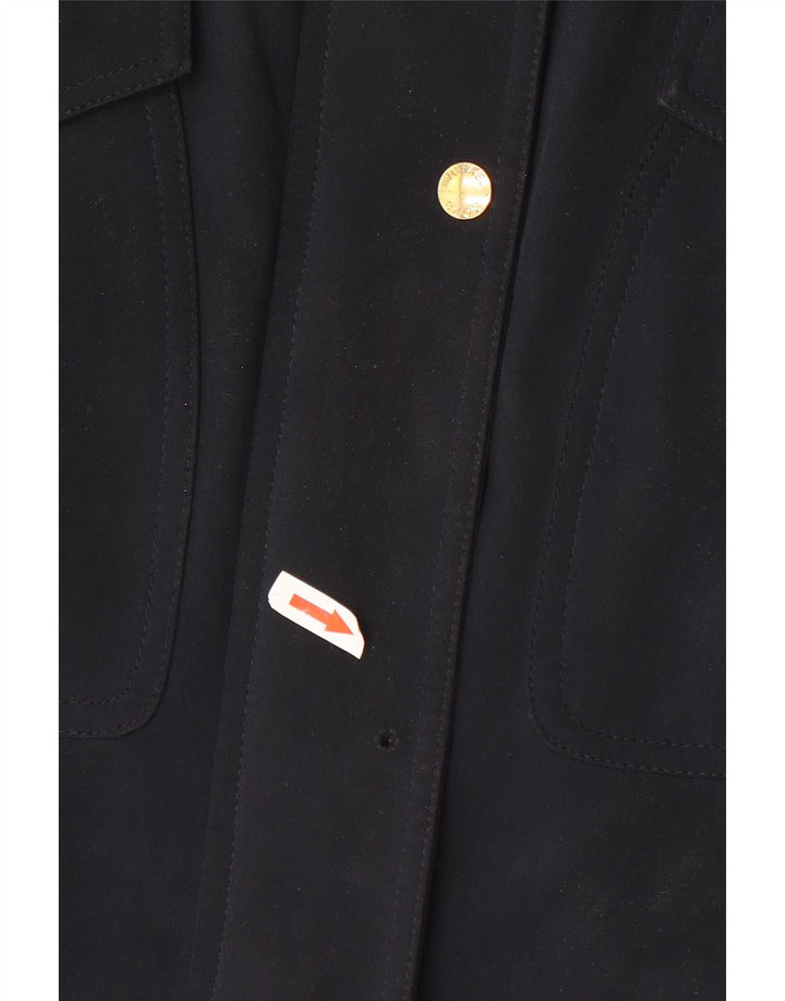 Sobretudo militar feminino com capuz Michael Kors Reino Unido 14 azul marinho médio