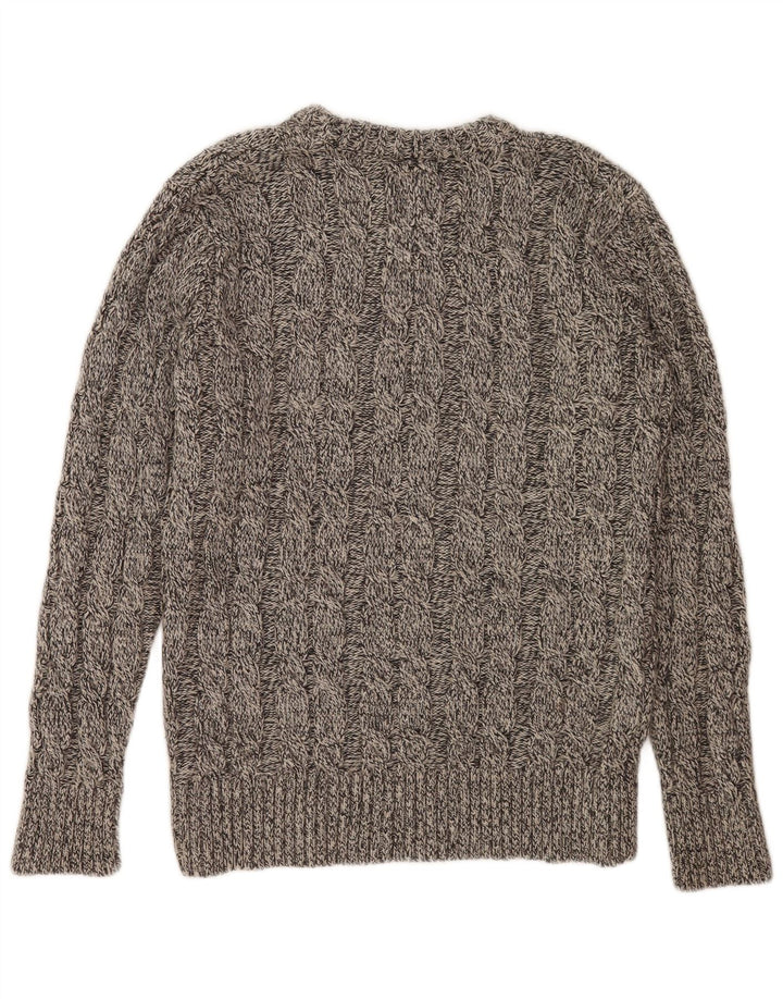Suéter masculino Superdry com gola redonda e acrílico manchado cinza médio