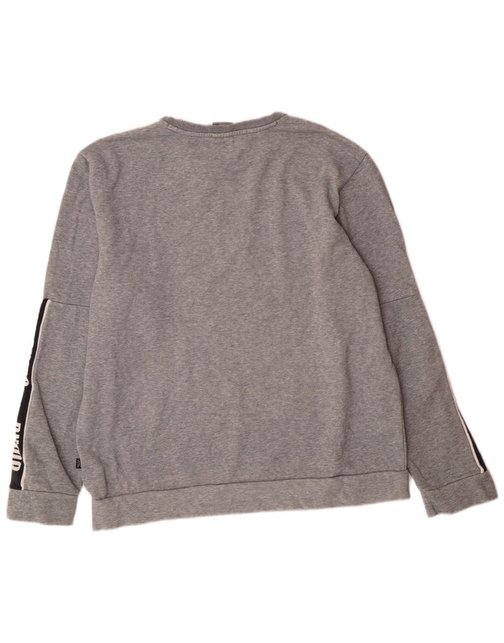 PUMA moletom gráfico masculino jumper grande cinza colorblock algodão