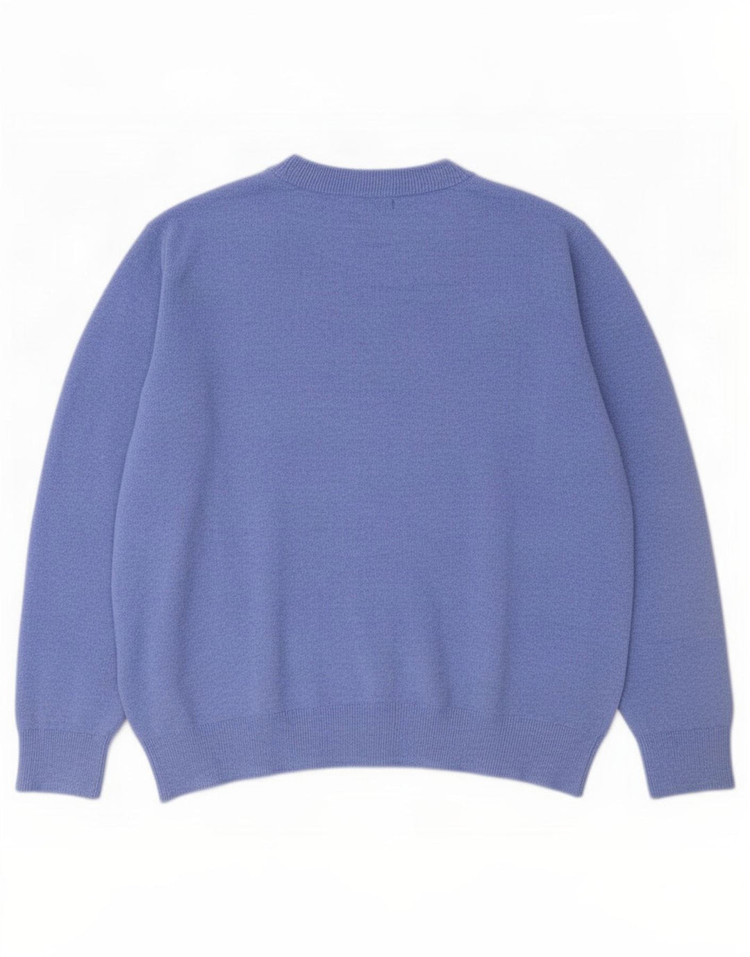 Suéter feminino Marks & Spencer com gola redonda Reino Unido 14 poliéster azul médio