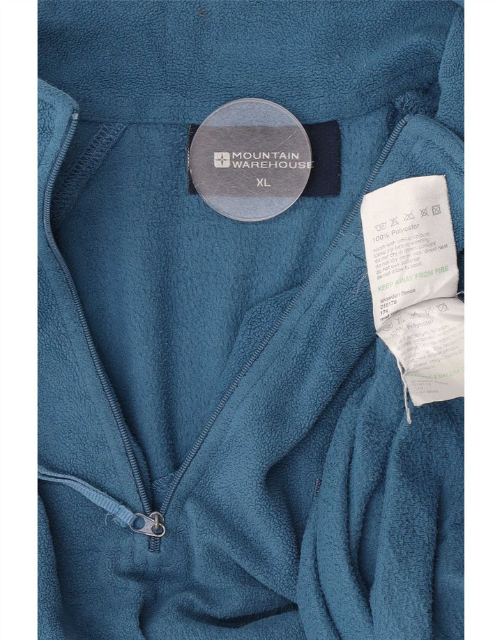 Mountain Warehouse Mens Zip Neck Fleece Jumper XL Azul Poliéster