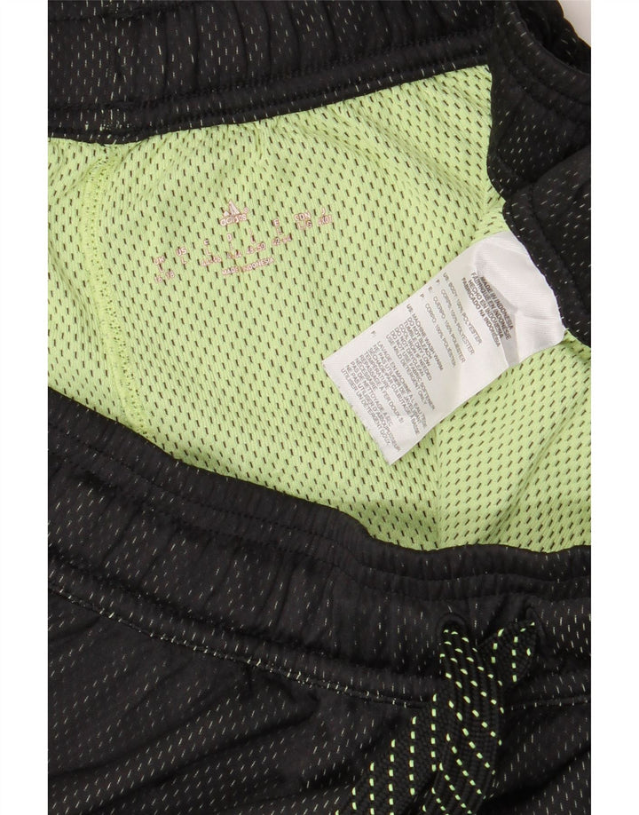 Shorts esportivos femininos Adidas UK 16/18 grande poliéster preto