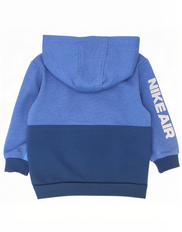 Suéter com capuz gráfico Nike para meninos 12-18 meses azul colorido bloco de algodão