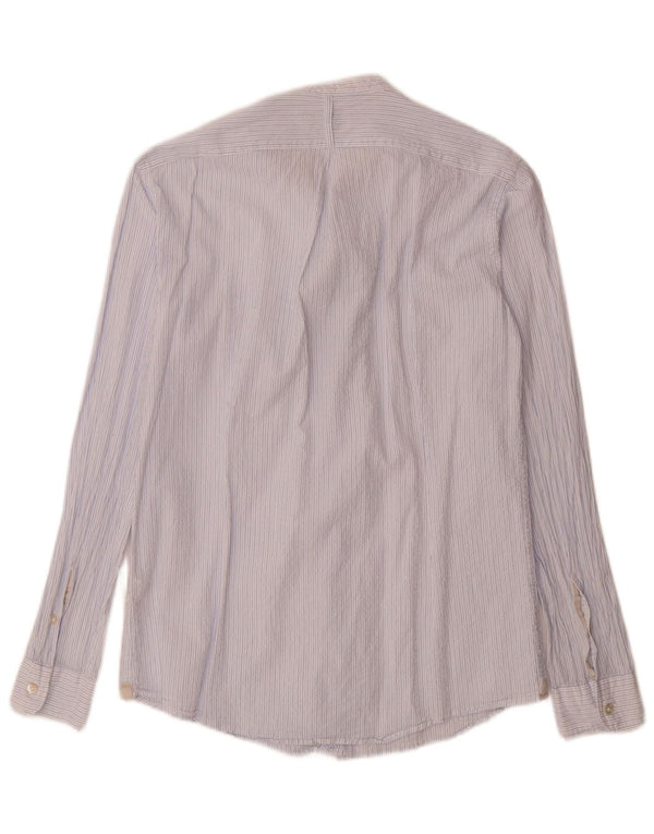 Camisa masculina Alley Docks de algodão listrado azul grande
