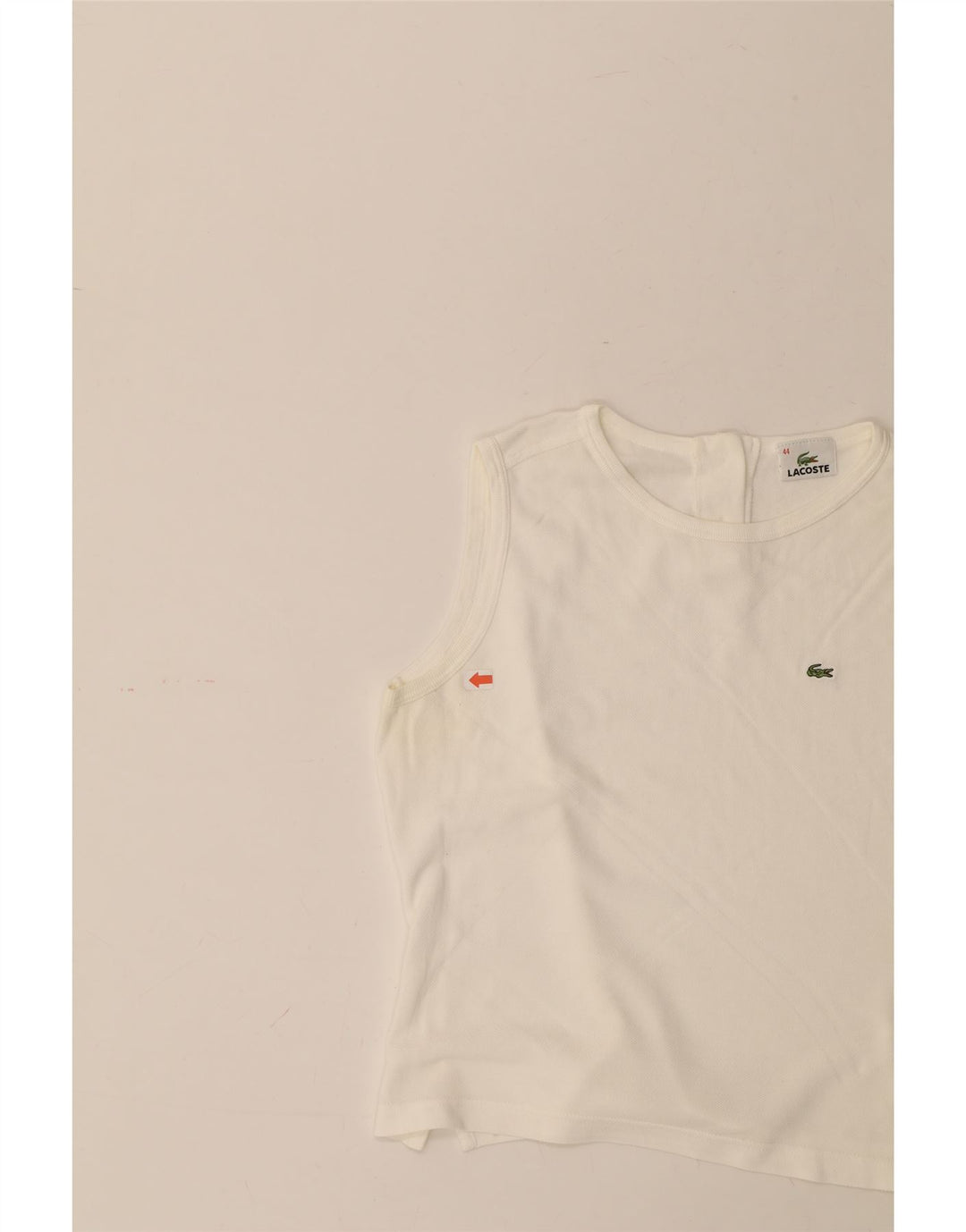Colete feminino LACOSTE tamanho superior 44 grande algodão branco