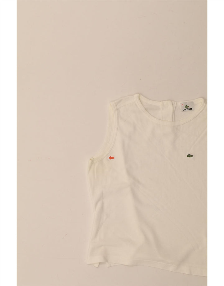 Colete feminino LACOSTE tamanho superior 44 grande algodão branco