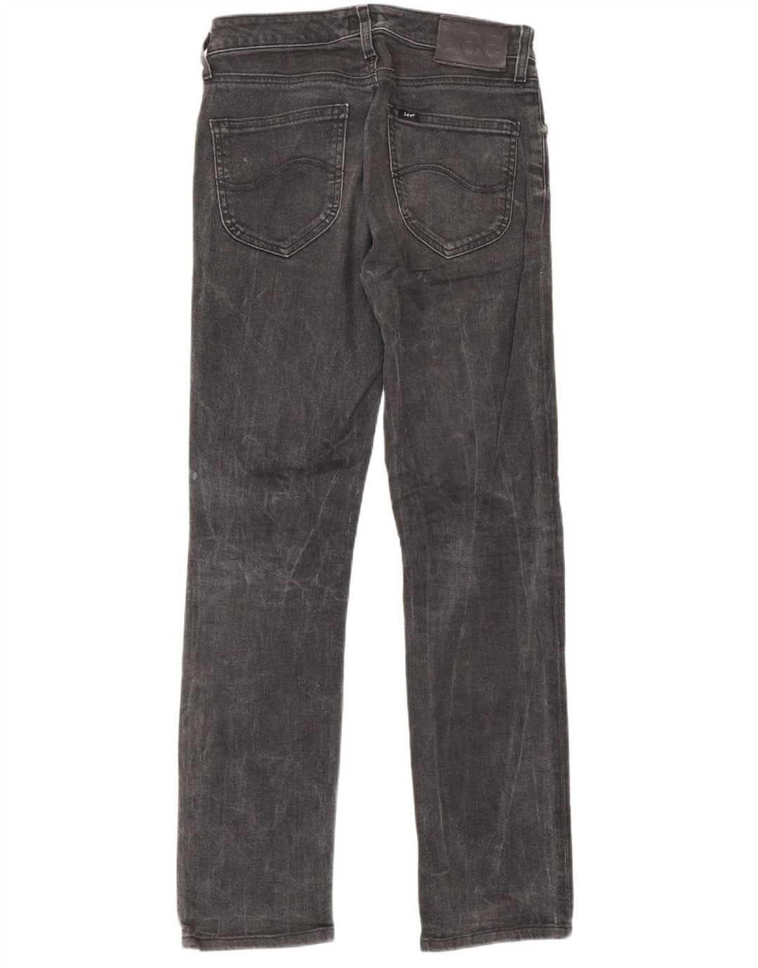 Lee Womens Marion Straight Jeans W28 L33 Cinza Algodão