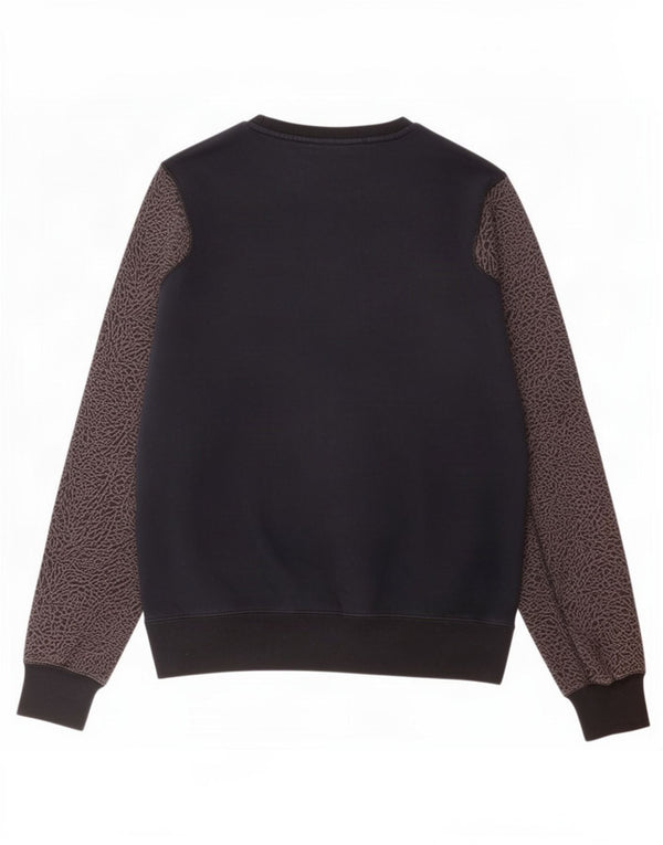 Jordan moletom gráfico masculino jumper médio azul marinho algodão colorblock