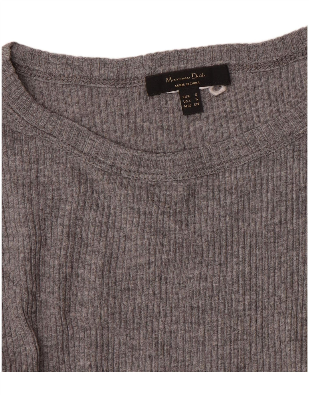 Top feminino Massimo Dutti manga comprida UK 8 pequeno cinza