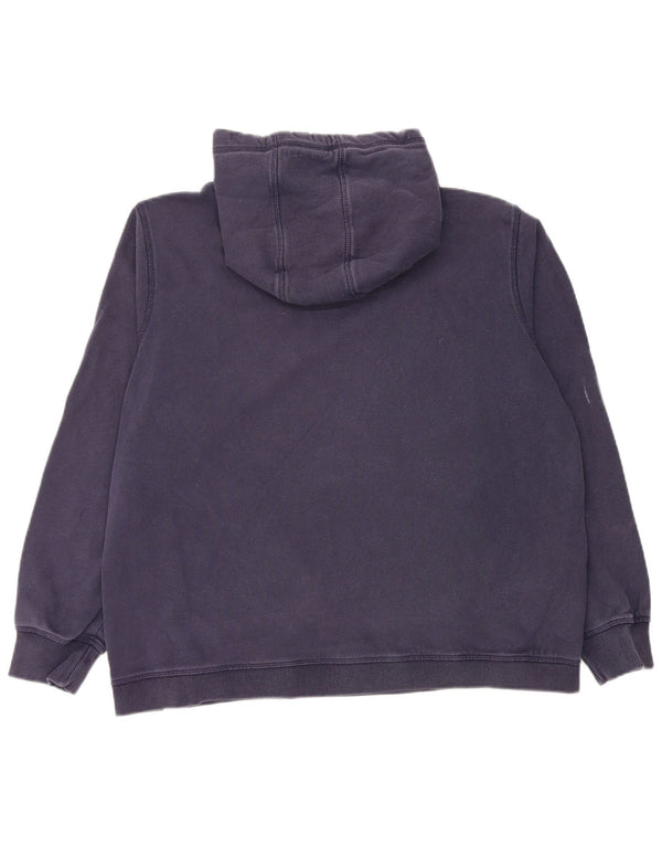 Jumper com capuz grande feminino Fat Face Reino Unido 16 grande algodão azul marinho