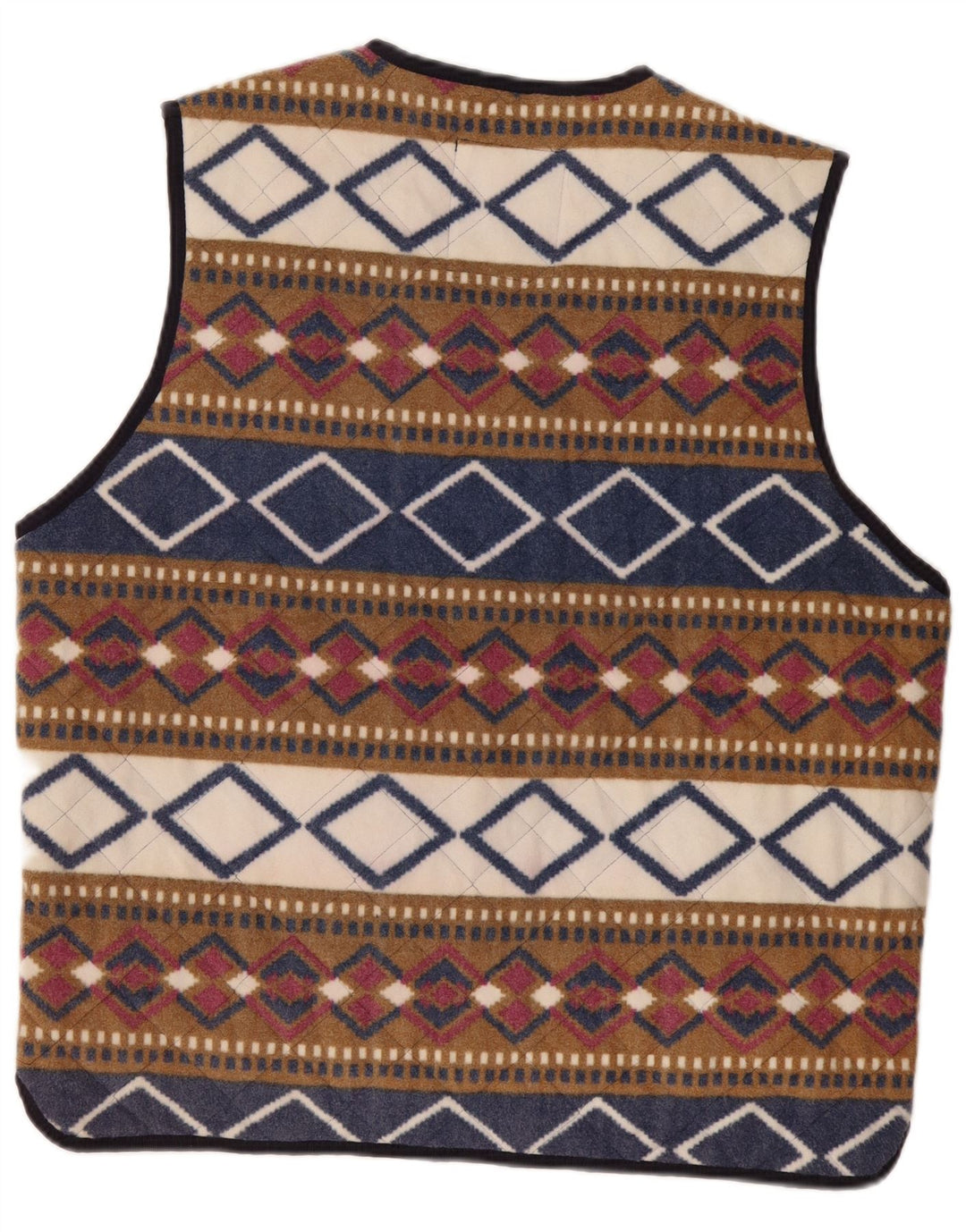 Master Mens Fleece Gilet UK 42 XL Poliéster Geométrico Multicolorido