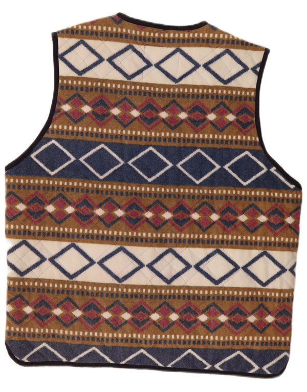 Master Mens Fleece Gilet UK 42 XL Poliéster Geométrico Multicolorido