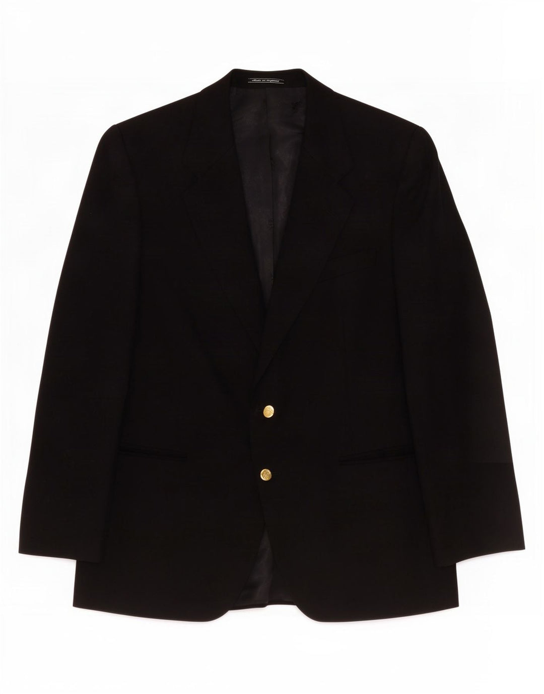 Jaqueta blazer masculina Burberrys com 2 botões Reino Unido 42 grande lã azul marinho