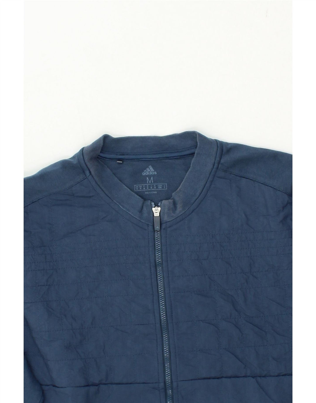 ADIDAS Mens Tracksuit Top Jacket Medium Navy Blue Cotton Vintage Adidas and Second-Hand Adidas from Messina Hembry 