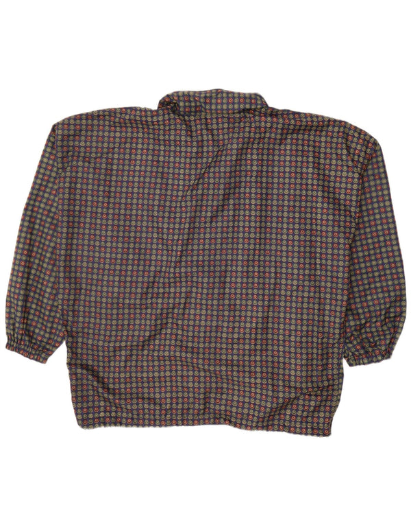 Jaqueta bomber masculina VINTAGE de grandes dimensões Reino Unido 40 grandes bolinhas azuis