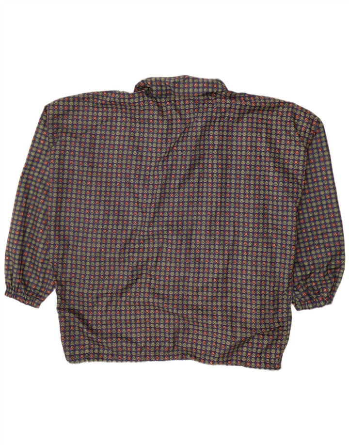 Jaqueta bomber masculina VINTAGE de grandes dimensões Reino Unido 40 grandes bolinhas azuis