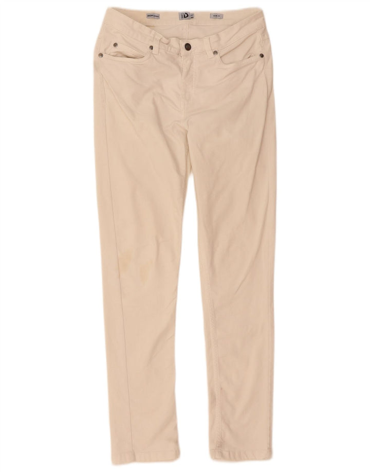 DACK'S Jeans Slim Feminino IT 42 Médio W28 L29 Algodão Branco