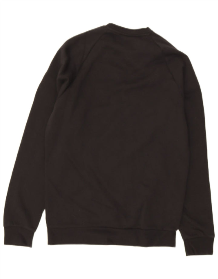 ADIDAS Mens Graphic Sweatshirt Jumper XS Preto Algodão