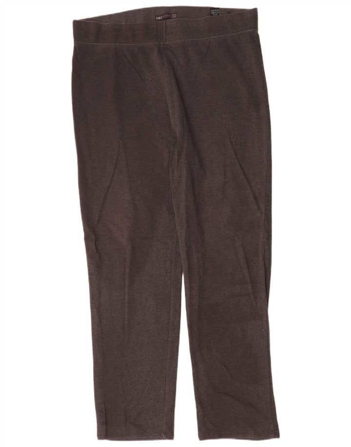 Leggings femininos Marks & Spencer UK 20 2XL algodão cinza