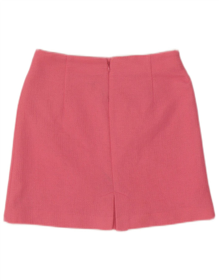 Mini saia feminina Zara XS W24 poliéster rosa