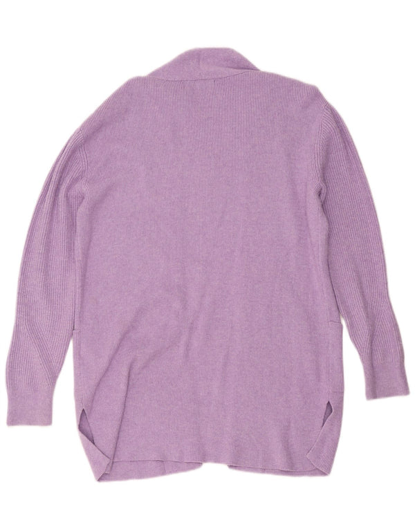 Suéter feminino Marks & Spencer Longline Open Cardigan Reino Unido 10 Pequeno Roxo