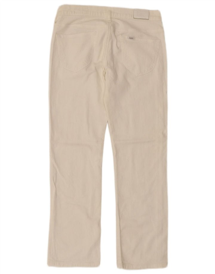 LEE Girls Lilly Straight Jeans 14-15 Anos W28 L26 Algodão Branco