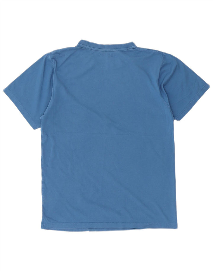 Camiseta masculina gráfica Mountain Warehouse top pequeno algodão azul