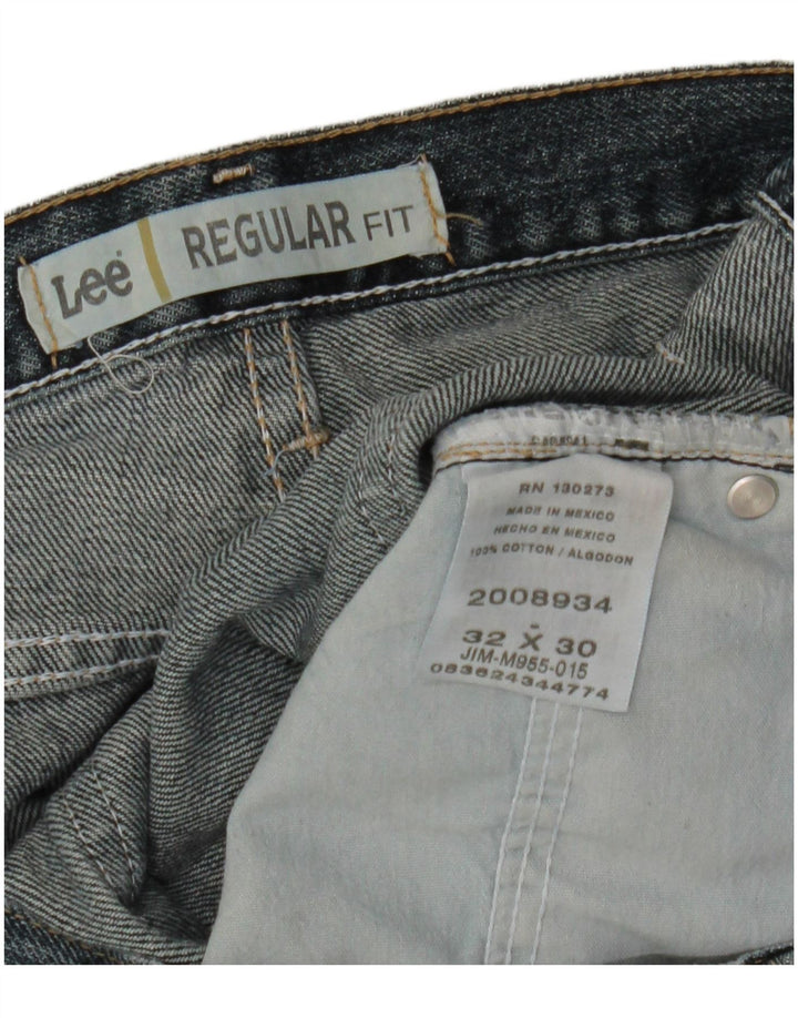 Lee Mens Regular Fit Straight Jeans W32 L30 Azul Algodão