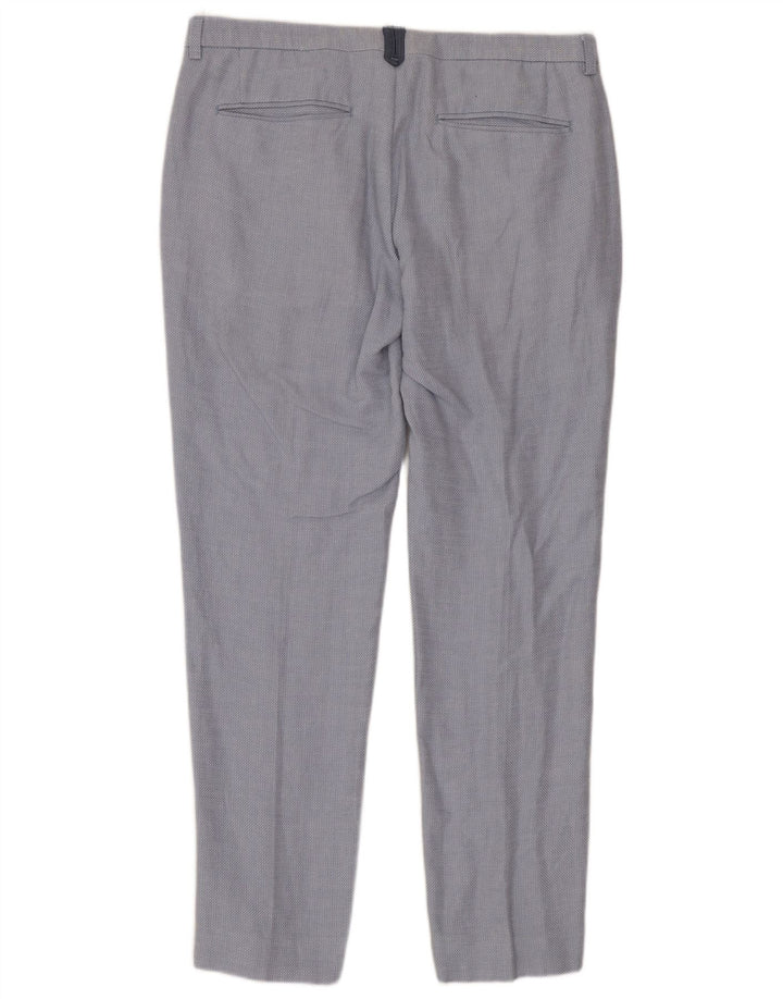 ZARA Mens Slim Chino Calças EU 40 Médio W31 L30 Azul