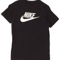 Camiseta gráfica masculina NIKE Top 10-11 anos médio preto algodão