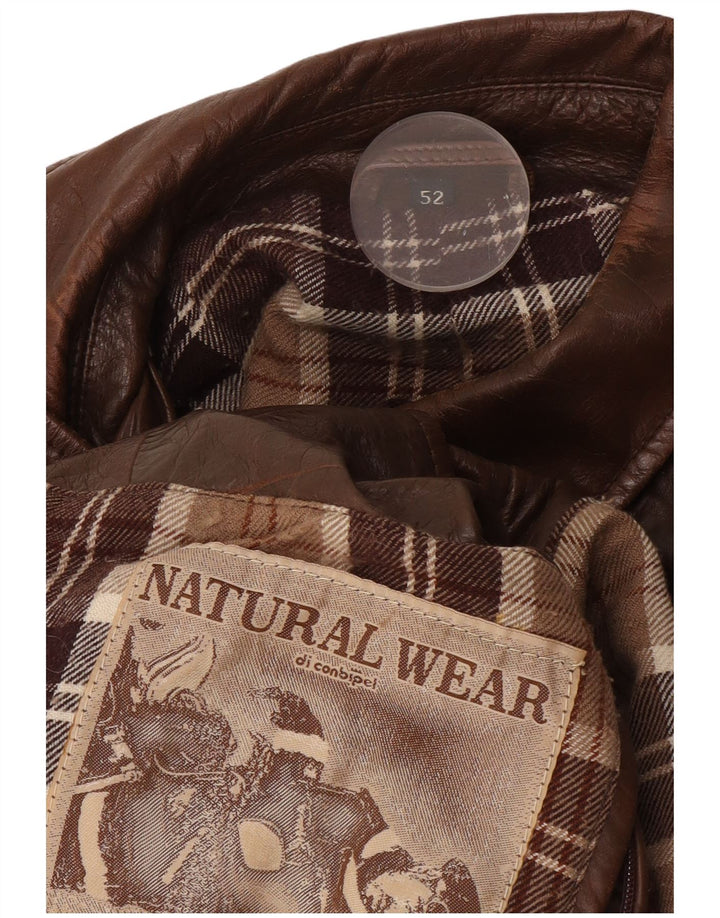 Jaqueta masculina de couro Conbipel Natural Wear IT 52 XL marrom