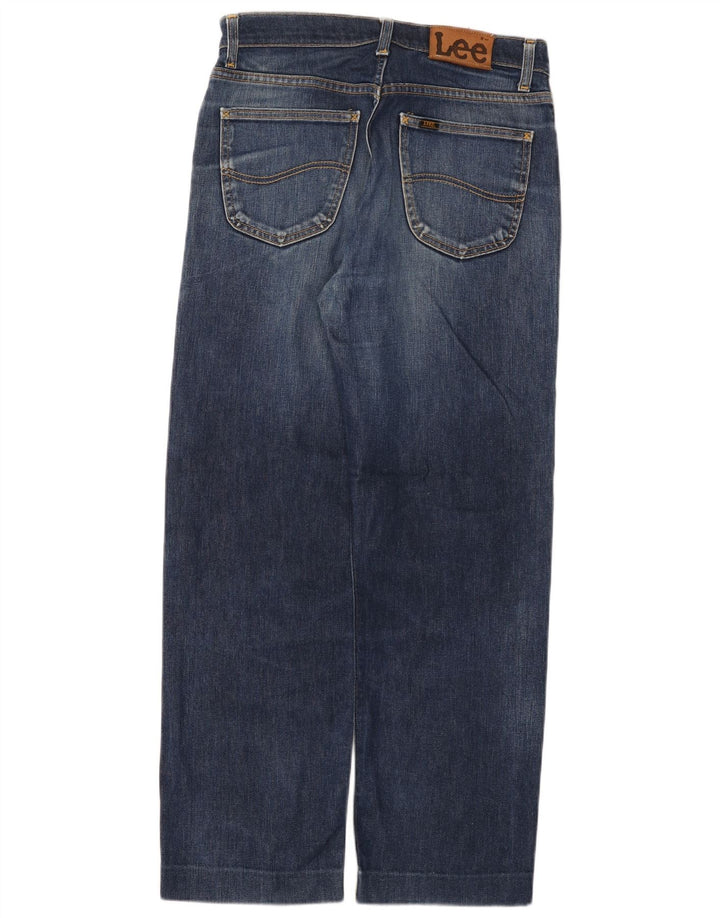 Lee Mens Brooklyn Straight Jeans W32 L30 Azul Algodão