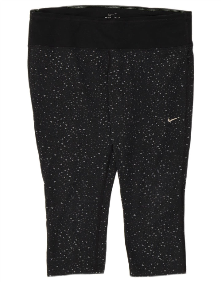 Leggings Nike Dri Fit Capri UK 16 Grande Poliéster Geométrico Preto