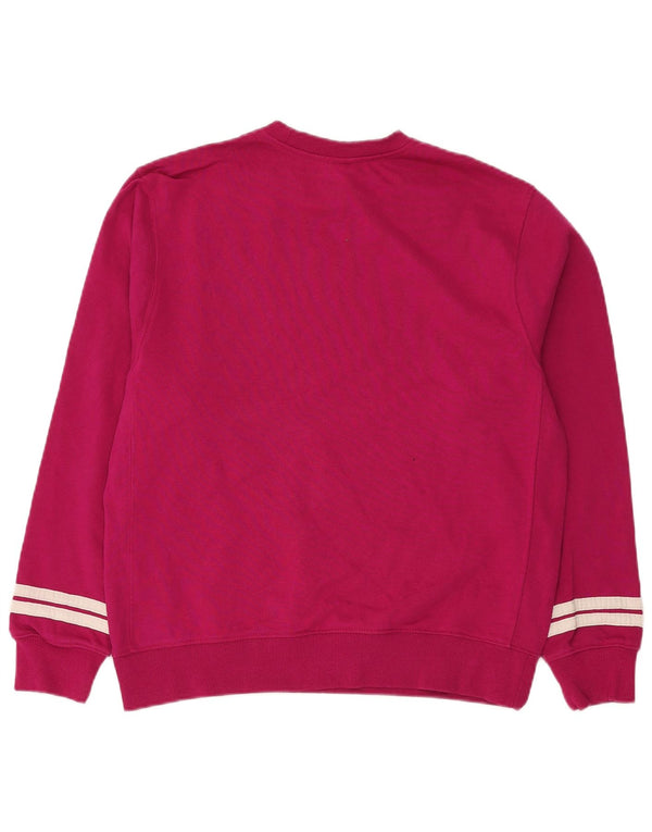 Nike feminino gráfico oversized moletom jumper UK 14 médio algodão rosa