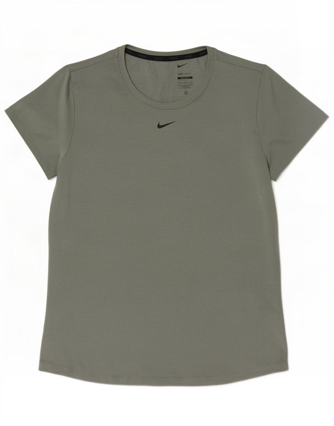 Camiseta feminina Nike Dri Fit Slim UK 16 grande poliéster verde