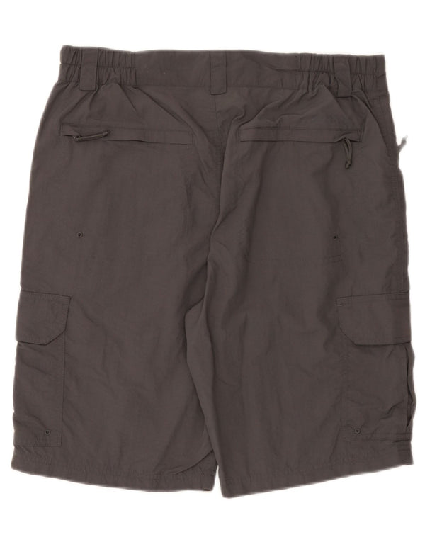 Shorts cargo masculino Mountain Warehouse W34 grande poliamida cinza