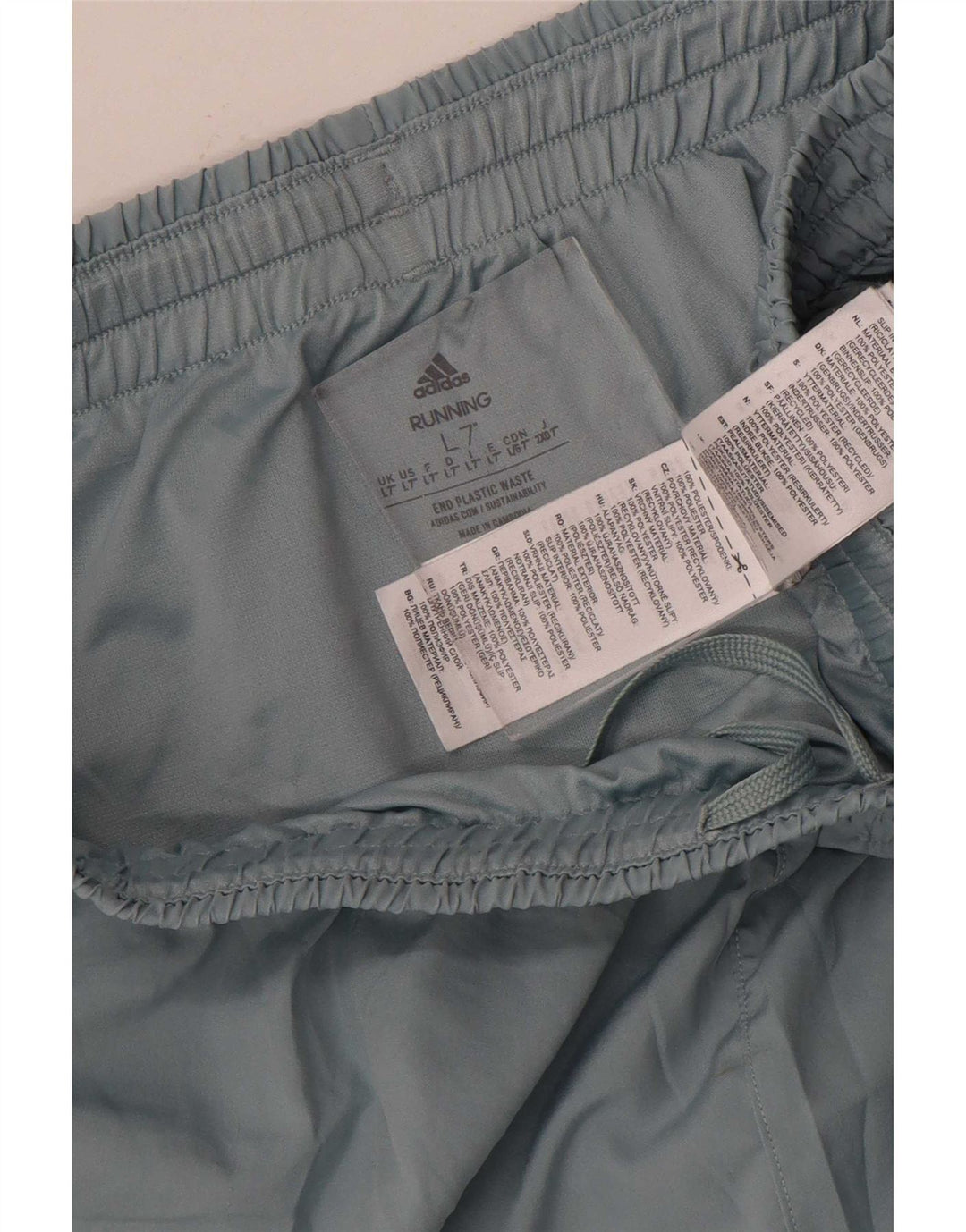 Shorts esportivos gráficos masculinos Adidas grande poliéster azul