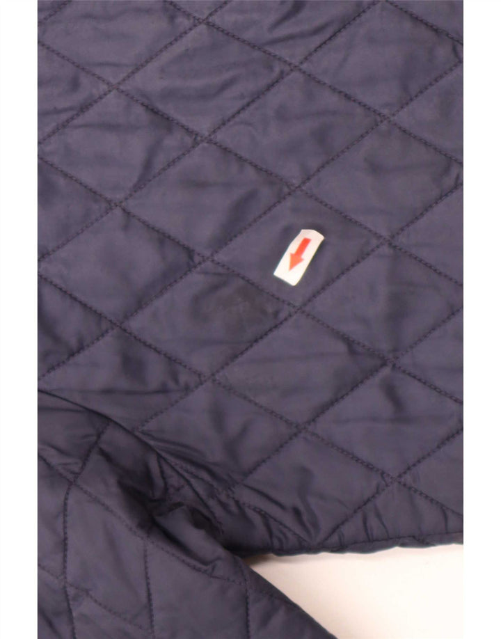 Jaqueta acolchoada feminina Barbour UK 14 grande azul marinho poliamida