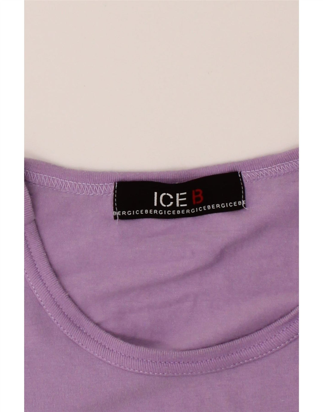 ICEBERG Womens T-Shirt Top UK 16 Large Purple Cotton Vintage Iceberg and Second-Hand Iceberg from Messina Hembry 