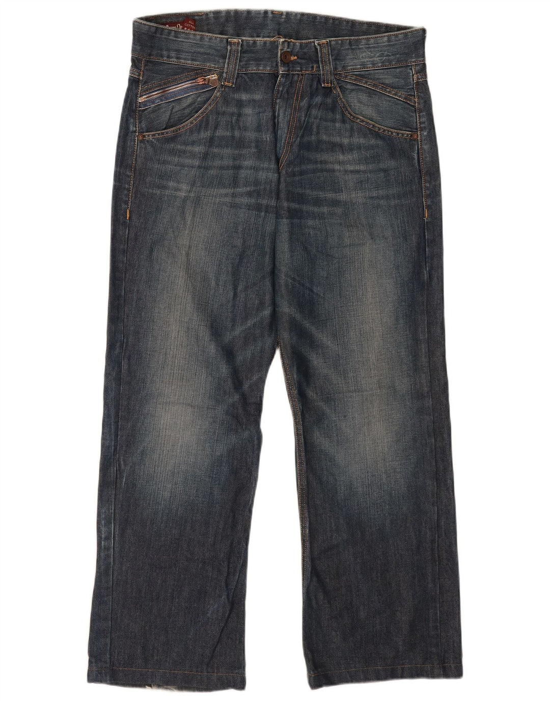 Marlboro Classics Mens Straight Jeans W32 L28 Azul Algodão