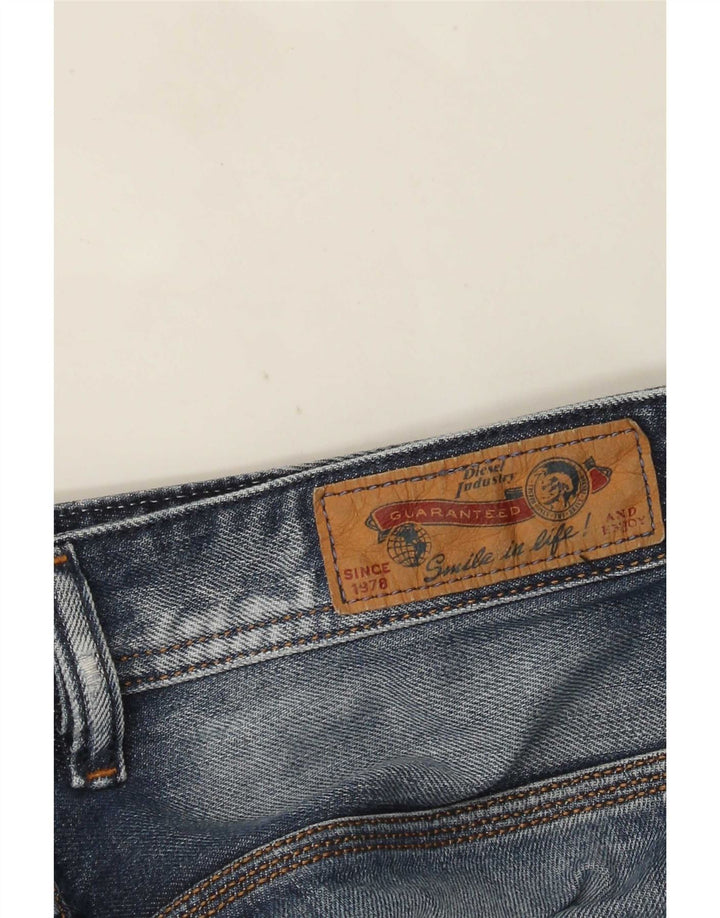 Shorts jeans masculino diesel desgastado W29 algodão azul pequeno