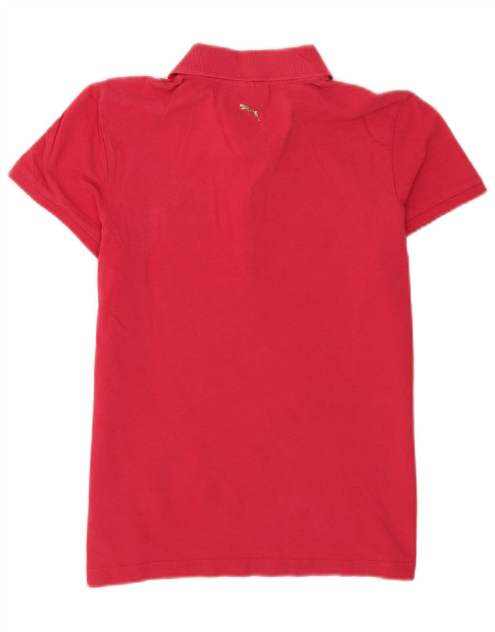 Camisa polo feminina Puma UK 14 rosa médio
