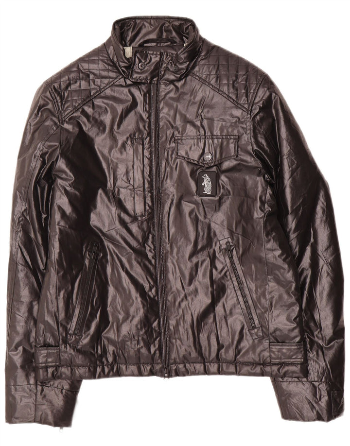 Refrigue Mens Bomber Padded Jacket UK 40 Grande Poliéster Preto
