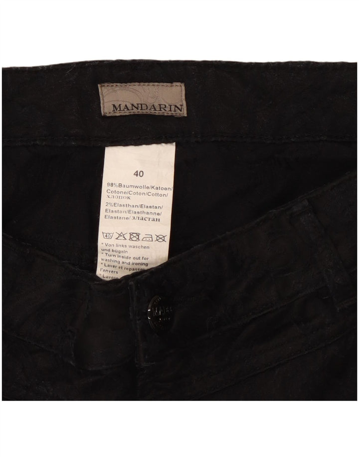 Saia lápis feminina vintage EU 40 médio W30 algodão preto clássico