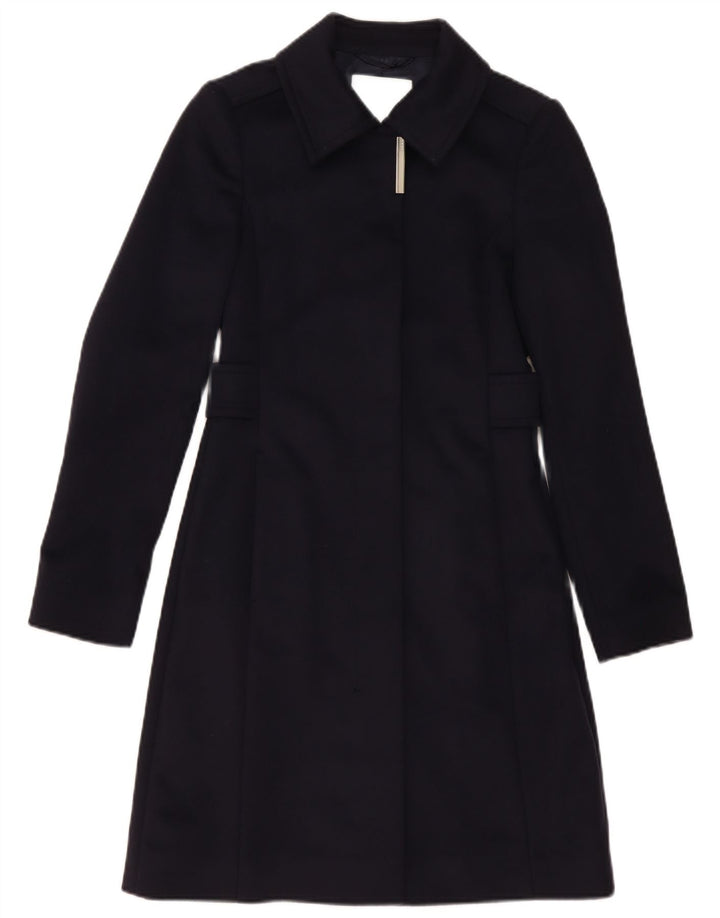 Sobretudo feminino Hugo Boss US 4 pequeno lã azul marinho