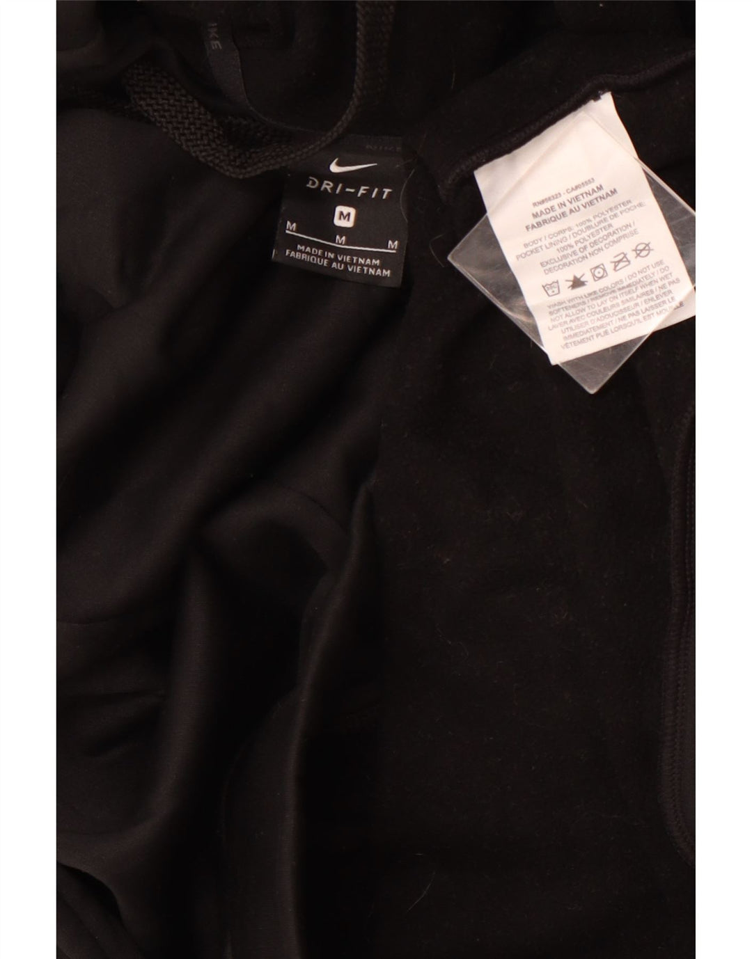 NIKE Masculino Dri Fit Hoodie Jumper Médio Preto Poliéster
