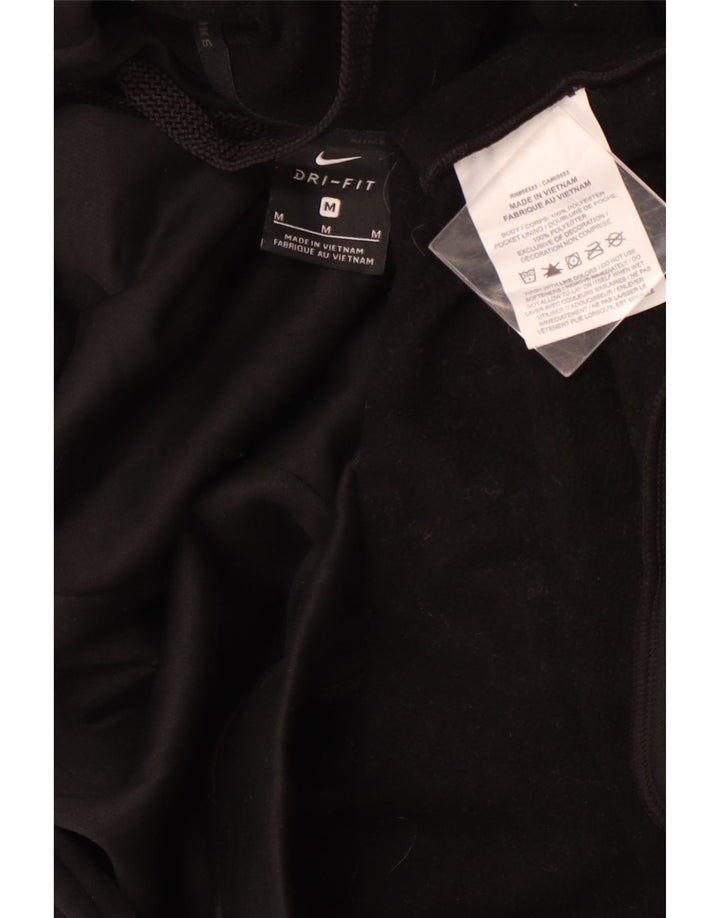 NIKE Masculino Dri Fit Hoodie Jumper Médio Preto Poliéster