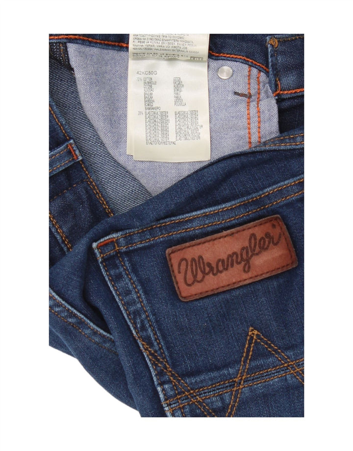 Wrangler feminino Bostin Slim Jeans W30 L32 azul algodão