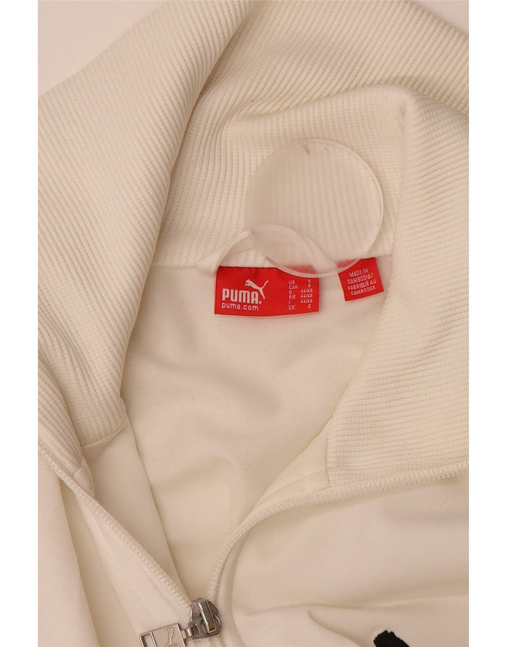 Puma Mens Treino Top Jacket Pequeno Poliéster Colorblock Branco
