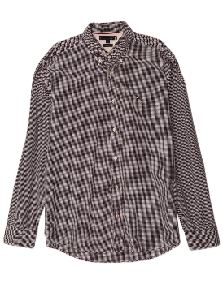 Camisa masculina TOMMY HILFIGER Regular Fit XL cinza guingão